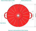 Silicone Splatter Screen for Frying Pan, Foldable Splash Guard, Heat-Resistant - Image 2