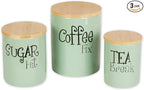DII Kitchen Accessories Retro Collection Ceramics, Canister Set, 3 Piece by DII