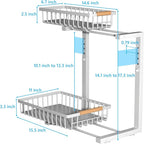 Merrylun Under Sink Organizers, 5 Adjustable Height，Metal Pull Out Under Sink - Image 7