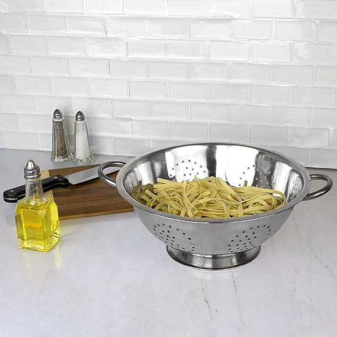 Home Basics Deep Colander Stainless Steel 3 Quart#44; - Image 6