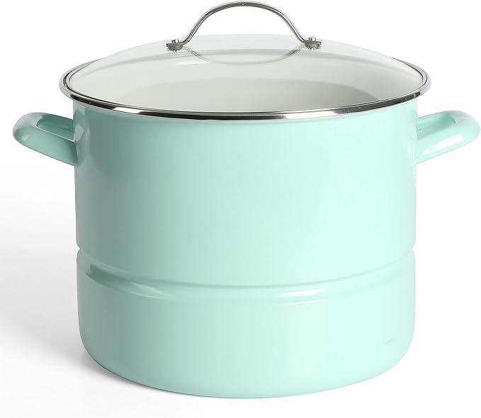Martha Stewart Thayer 16-Quart Enamel On Steel Scratch Resistant Steamer Stock by MarthaStewart