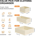 DIMJ Drawer Organizer Clothes 12 Pack - Image 3