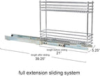 Household Essentials Chrome 2-Tier Sliding Cabinet Organizer - Image 3
