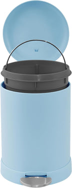 Glad Small Trash Can, 1.2 Gallon | Round Stainless Steel Garbage Bin - Image 3