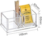 Clear Acrylic Two Lattices Tea Bags Holder Coffee Sugar Bag Case Guest Room - Image 7