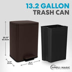 Simpli-Magic 50 Liter / 13.2 Gallon Soft-Close, Smudge Resistant Trash Can - Image 2