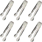 6PCS Ice Tongs Mini Sugar Tongs 4.25Inch Stainless Steel Kitchen Utensils Set by Sunenlyst
