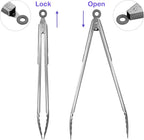 304 Stainless Steel Kitchen Cooking Tongs - Image 3