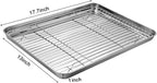 MCIRCO 6 Piece Stainless Steel Baking Sheet - Image 2