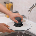 Dish Brush with Handle, Kitchen Scrub Brushes - Image 2