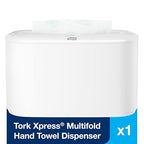Tork Xpress Paper Towel Dispenser and Tork Extra Soft Multifold Hand Towels - Image 3