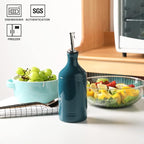 Sweejar Ceramic Olive Oil Dispenser Bottle, Opaque Oil Cruet Protects to Reduce - Image 3