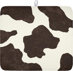Milk Cow Drying Mat 18x16 Inch, Cattle Fur Farmhouse Dish Drainer Mats Summer by Trongr