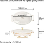 12" x 8" Ceramic Oval Casserole Dish - Image 2