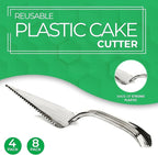 PARTY BARGAINS Silver Plastic Cake Cutter, 10 Inch Classic Disposable Cake - Image 3