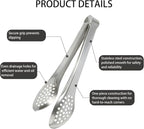 6 PCS Silver Serving Tongs for Party 7 Inch Stainless Steel Serving Utensils - Image 4