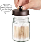 Apothecary Jar Canisters Bathroom Vanity Organizer - Image 3