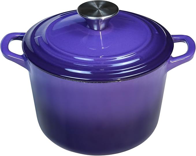 Flavehc Dutch Oven Pot with Lid 2.8 qt Cast Iron Dutch Oven by FLAVEHC