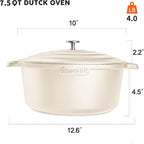 Large Dutch Oven Pot with Lid-7.5QT Cast Aluminum Oven Pot with Two Handles - Image 3