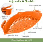 YEVIOR Clip on Strainer for Pots Pan Pasta, Silicone Food Strainer Hands-Free - Image 2
