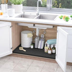 SIKADEER 22" x 22" Under Sink Mat Waterproof, Silicone Mat Kitchen Drawer Shelf - Image 2