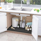 SIKADEER 19" x 19" Under Sink Mat Waterproof, Silicone Mat Kitchen Drawer Shelf - Image 2