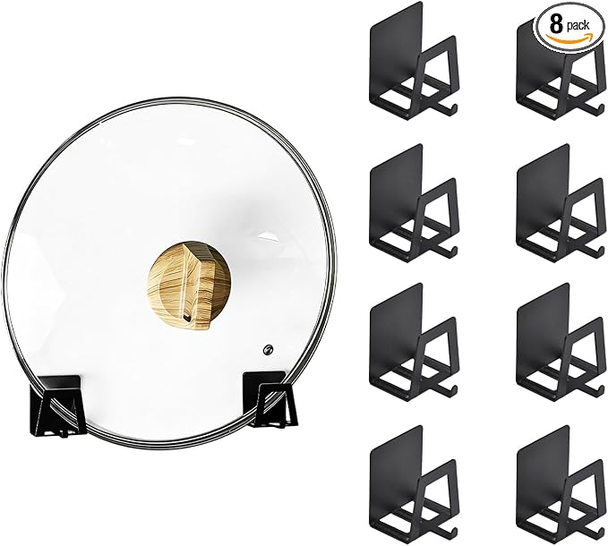 Pot Lid Holders Organizer Wall-Mounted Hook Rack Holder Organizers Inside by Unknown