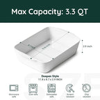 HOMBENE 3.3 QT Ceramic Baking Dish, Lasagna Pan - Image 2