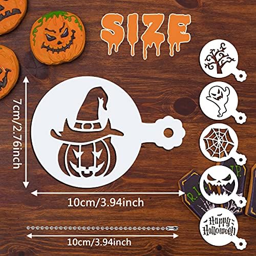 JULBEAR 36Pcs Halloween Cookie Stencils Reusable Cake Baking Mold Tools - Image 2