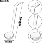 Coloch 20 Pack 1oz Plastic Small Ladle, 7 Inch Clear Mini Ladle Long Handle - Image 2