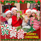 3 Pieces Christmas Table Decorations Wood Candy Set, Red Christmas Tiered Tray Decor,Rustic Candy Table Decorations for Home Tables(Classic) - Image 5