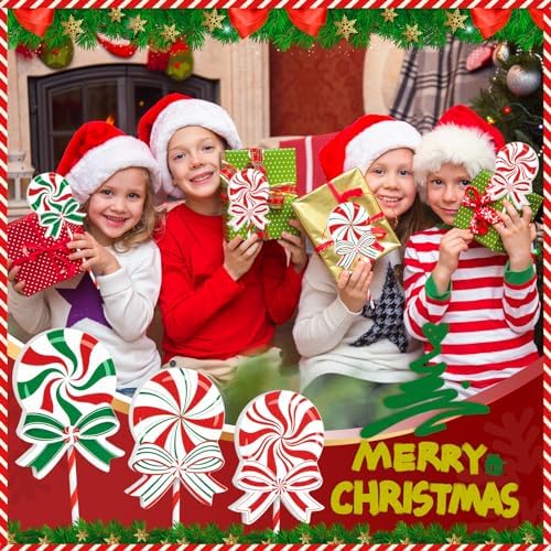 3 Pieces Christmas Table Decorations Wood Candy Set, Red Christmas Tiered Tray Decor,Rustic Candy Table Decorations for Home Tables(Classic) - Image 5