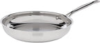 Cuisinart 10-Inch Open Skillet, Stainless Steel Skillet Large Kitchen Pan by Cuisinart