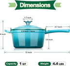 HaSteeL 1 QT Cast Iron Saucepan, Mini Enamel dutch oven - Image 2
