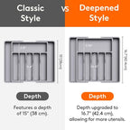 Lifewit Silverware Drawer Organizer, Expandable Utensil Tray - Image 2