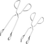 HINMAY Stainless Steel Kitchen Scissor Tongs Set, 2-Piece by HINMAY