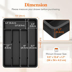 Lifewit Silverware Drawer Organizer Tray, Plastic Cutlery Storage - Image 2
