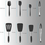 Silicone Spatulas Set Turners Tongs Cooking Utensils Set High Heat Resistant - Image 8