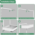 REALINN Under Sink Organizer Pull Out, L-Shaped 2 Tier Cabinet Organizer - Image 7