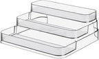 Acrylic Spice Rack, No Assembly Clear 3 Tier Condiment Bottle Shelf Vanity by Zilphoba