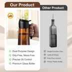 16oz/470ml Olive Oil Sprayer for Cooking, 2 in 1 Oil Dispenser Bottle Spray and - Image 6