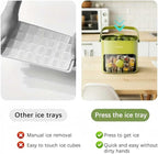 Compact Ice Cube Tray with Lid and Bin, Mini Press-Type Ice Cube Maker - Image 6