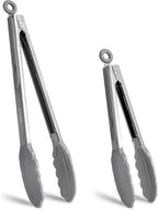 Tongs for Cooking, 600ºF High Heat-Resistant Stainless Steel Kitchen Tongs by EEKEDO