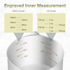 2PCS 2/3Cup Single Measuring Cup, Etched Inner Scale Stainless Steel Measure - Image 3