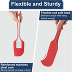 4 Pcs Silicone Spatula Set, 11.4 In, 600°F Heat Resistant Rubber Spatulas - Image 5