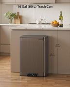 Lovewind 60 Liter/ 16 Gallon Stainless Steel Trash Can - Image 3