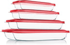 KOMUEE 8 Pieces Glass Baking Dish by KOMUEEUS