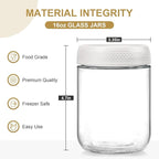 NETANY 6-pack 16oz Glass jars - Image 2