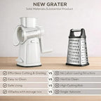 Rotary Cheese Grater Hand Crank, 10-Blade Shredder - Image 3
