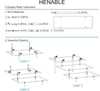 HENABLE 2PCS Acrylic Display Risers, 3 Tier Clear Cupcake Stand Risers - Image 5